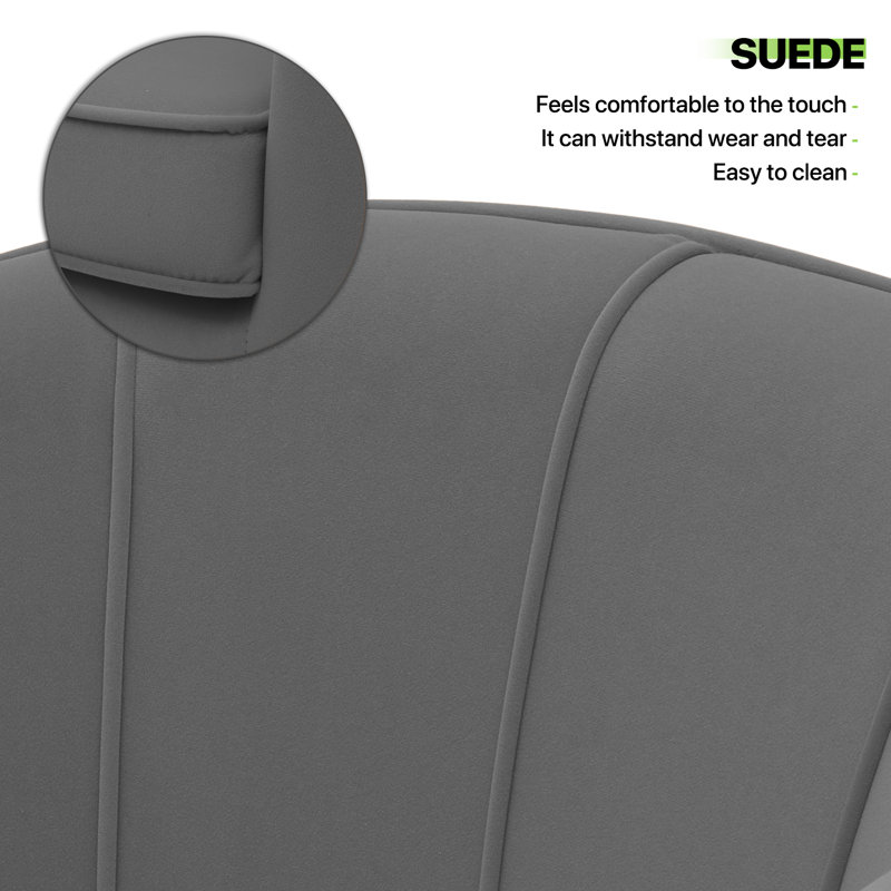 Mercer41 Meribeth Upholstered Accent Chair, Suede Armchair Comfy Club